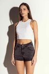 SHORT NEGRO NEVADO C/TACHAS - ART 057-32