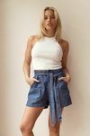 SHORT OLAOS AZUL CON CINTO - ART 057-40