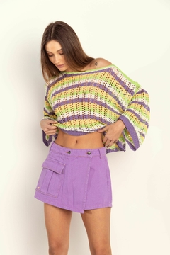 MINI SHORT CARGO VIOLETA - ART 057-28 - comprar online