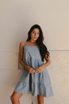 VESTIDO VOLADOS CELESTE - ART 059-15