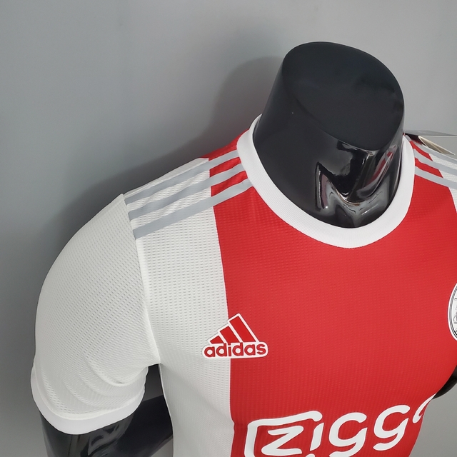 camisa ajax branca e vermelha