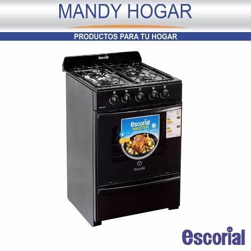 Cocina Escorial Master Negra Multigas 56 Cm LOFT HOGAR
