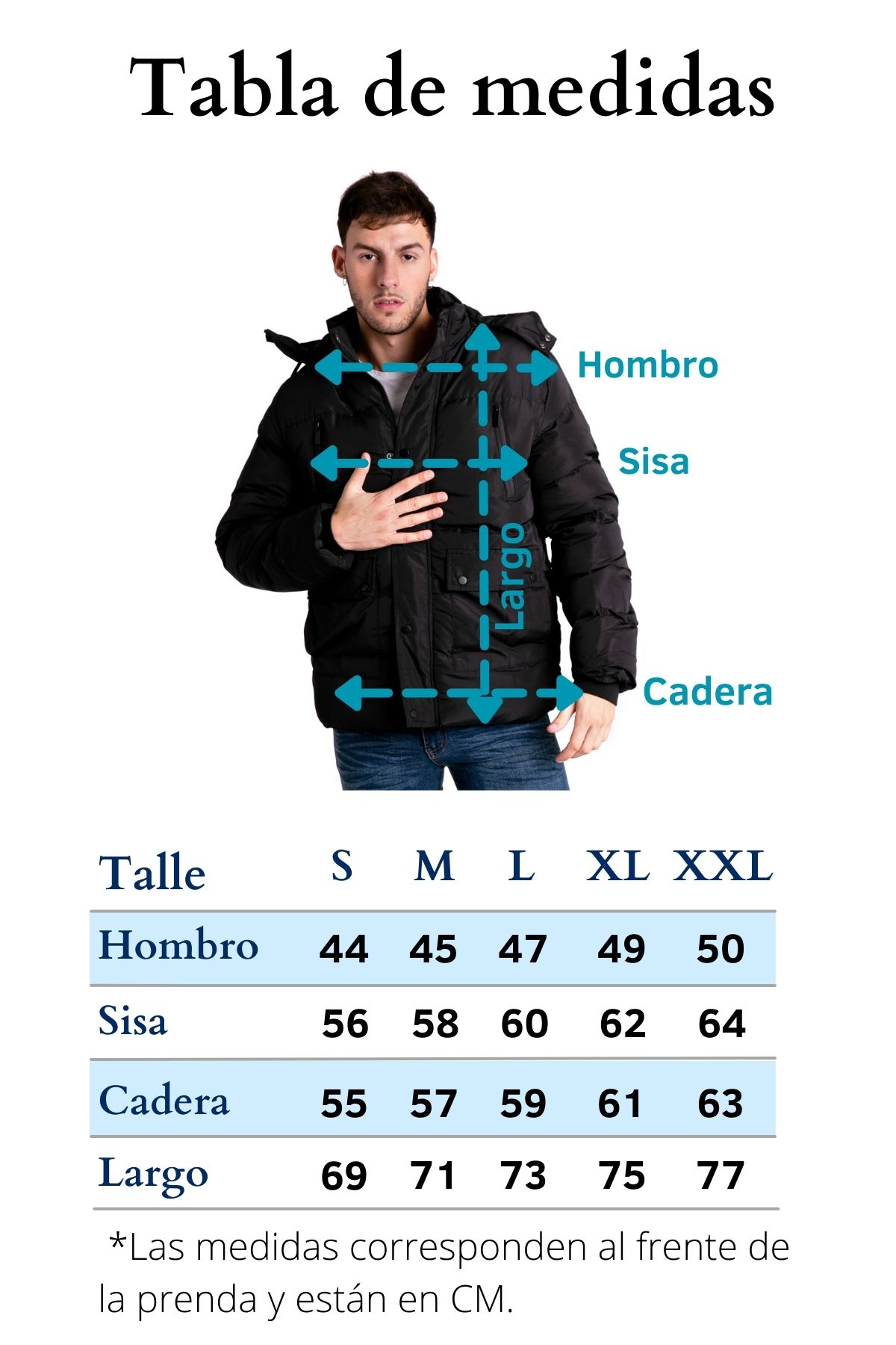 Parka con capucha desmontable de Hombre de polipiel TEX