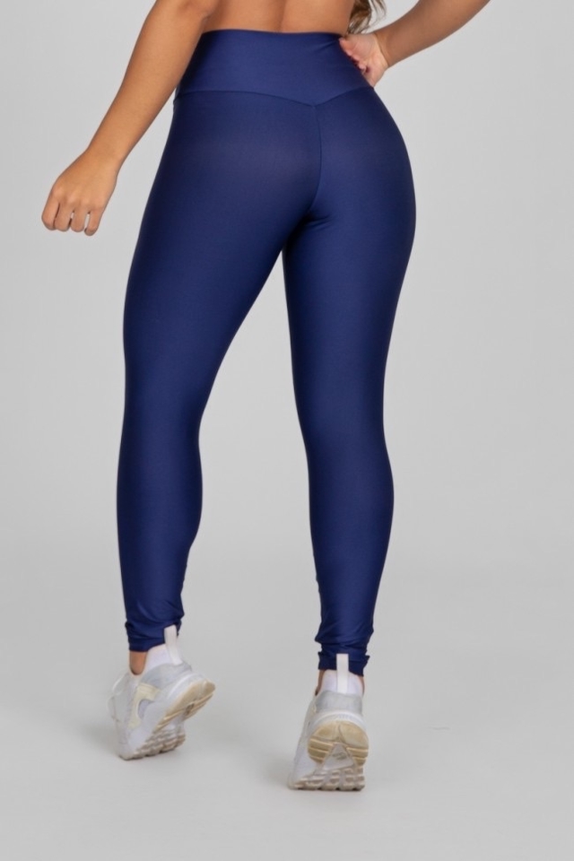 Calça Legging Poliamida New Zig Azul Marinho