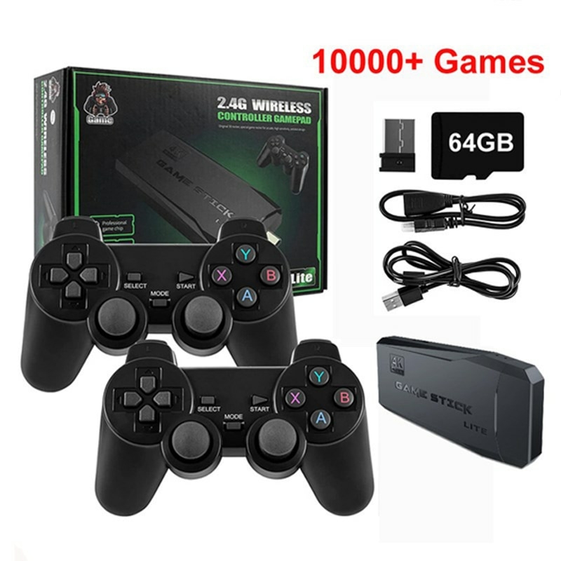 10000 + Jogos De Vídeo Game Console PS1 4K Jogo De Playstation Controlador  Sem Fio Gamepad 64GB Jogo Vara Superbox