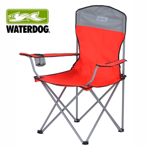 SILLÓN PLEGABLE RESPALDO ALTO WATERDOG 120 KG ROJO SILLON2