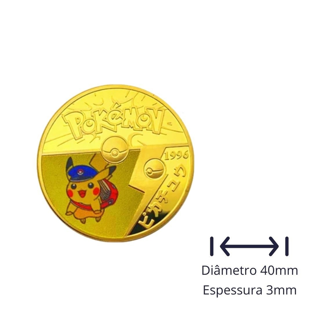 Carta De Metal Pokemon Colecionador Dourada Pikachu Vmax
