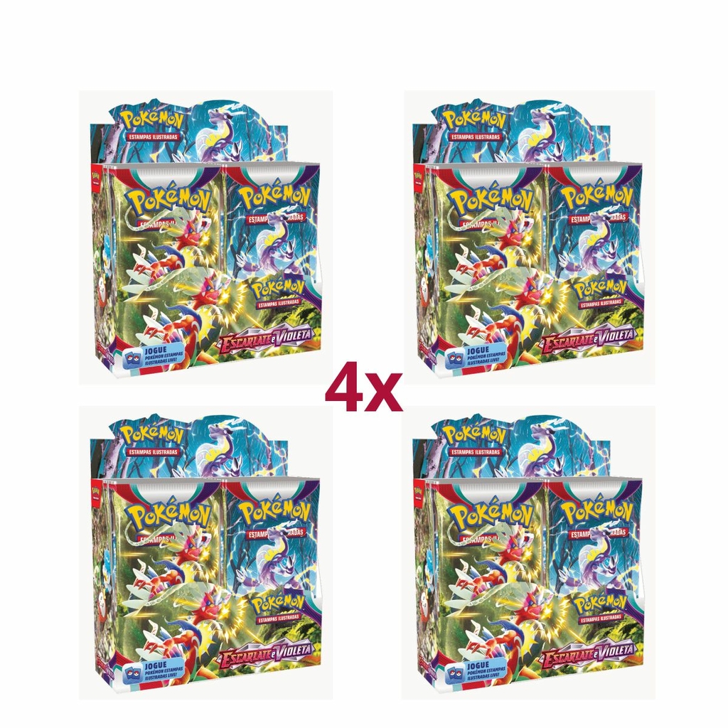 Box Booster Pokémon Copag Escarlate e Violeta 36 Pacotes