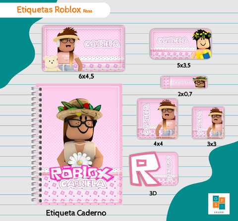 Kit Etiquetas Roblox (rosa) - Comprar em Ops! Grudei