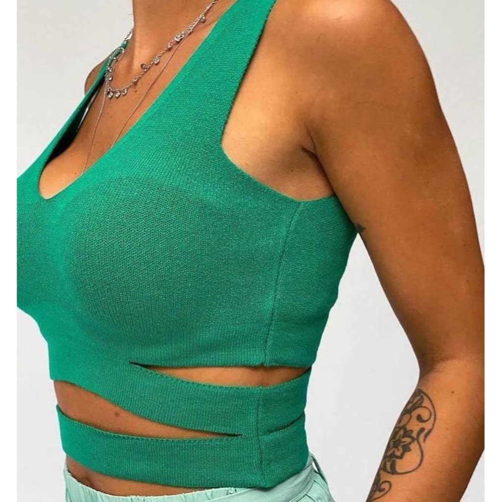 cropped modal com camisa