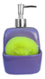 Dispenser De Jabón Liquido C/ Porta Esponja Color Violeta