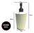 Dispenser De Jabón Verde Agua / Beige Plástico Con Cromado - comprar online