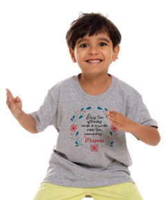 Camiseta Infantil Cinza - Deus tem estradas
