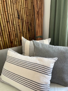 Almohadones de Tussor Piedra Rayado - comprar online
