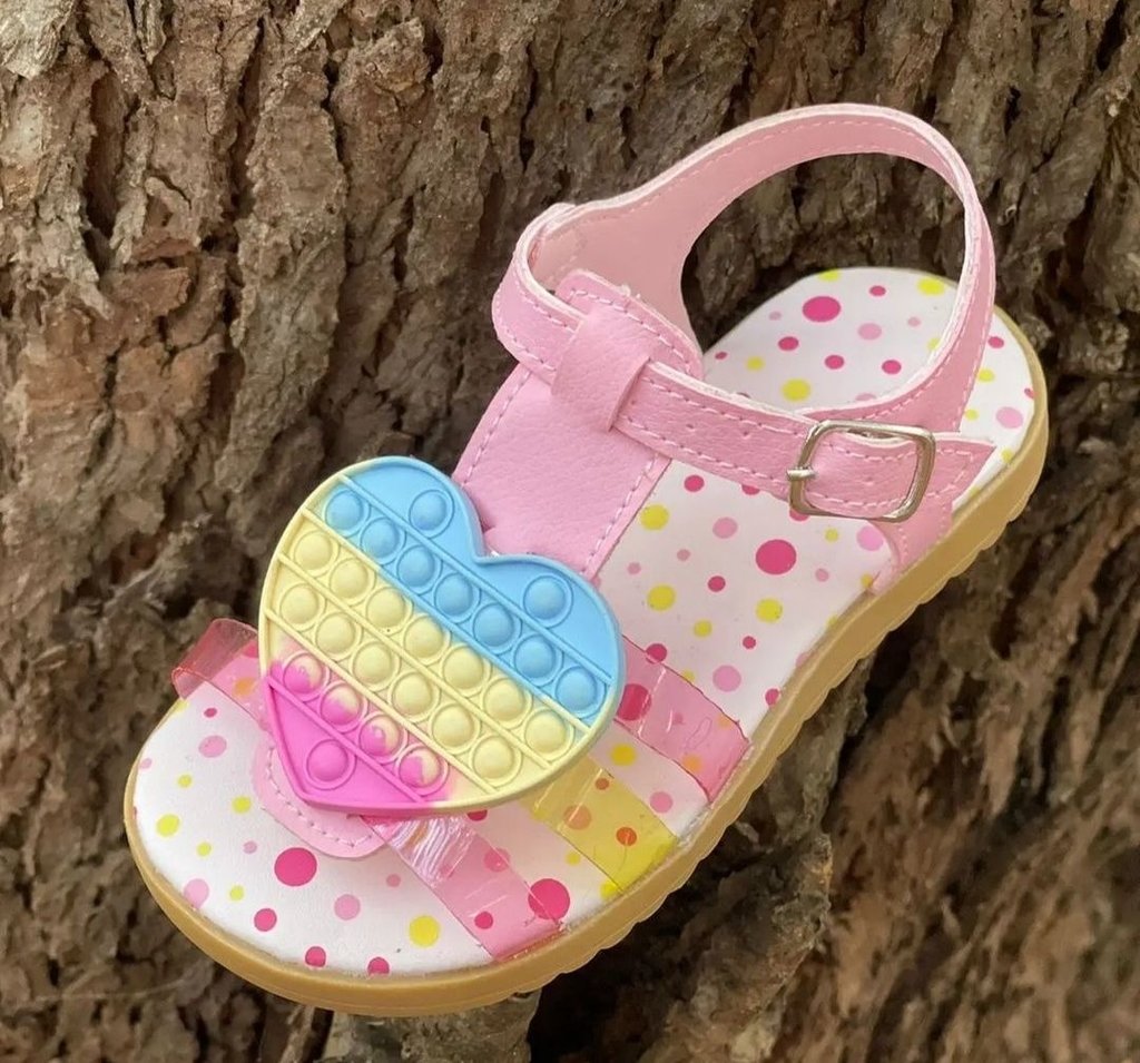 Sandália Pop it Rosa - Tralala Calcados Infantil