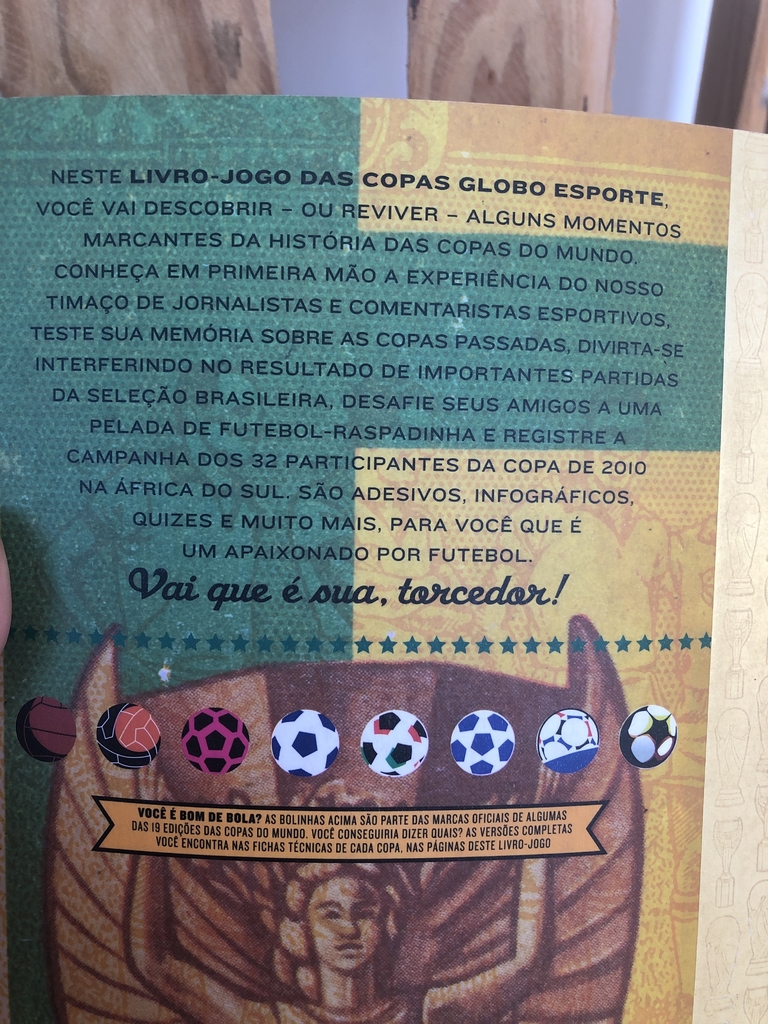 Livro Jogo das Copas Globo Esporte