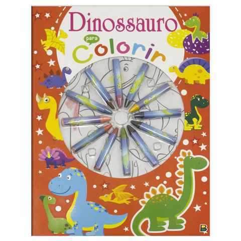 Livro Megapad - Colorir & Atividades com Adesivos: Dinossauros - Livrão de  pintar