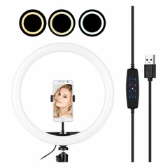 Aro Luz Led Netmak Con Soporte 10´´ Nm-rl1