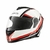 Casco modular rebatible MAC ROCK STROKE Blanco Negro Rojo