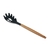 Espumadera Dentada De Goma con Mango de Bamboo Color Negro - comprar online