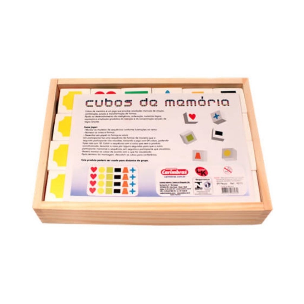 Jogo Educativo Torre de Hanói 6 Discos em Madeira Carimbras