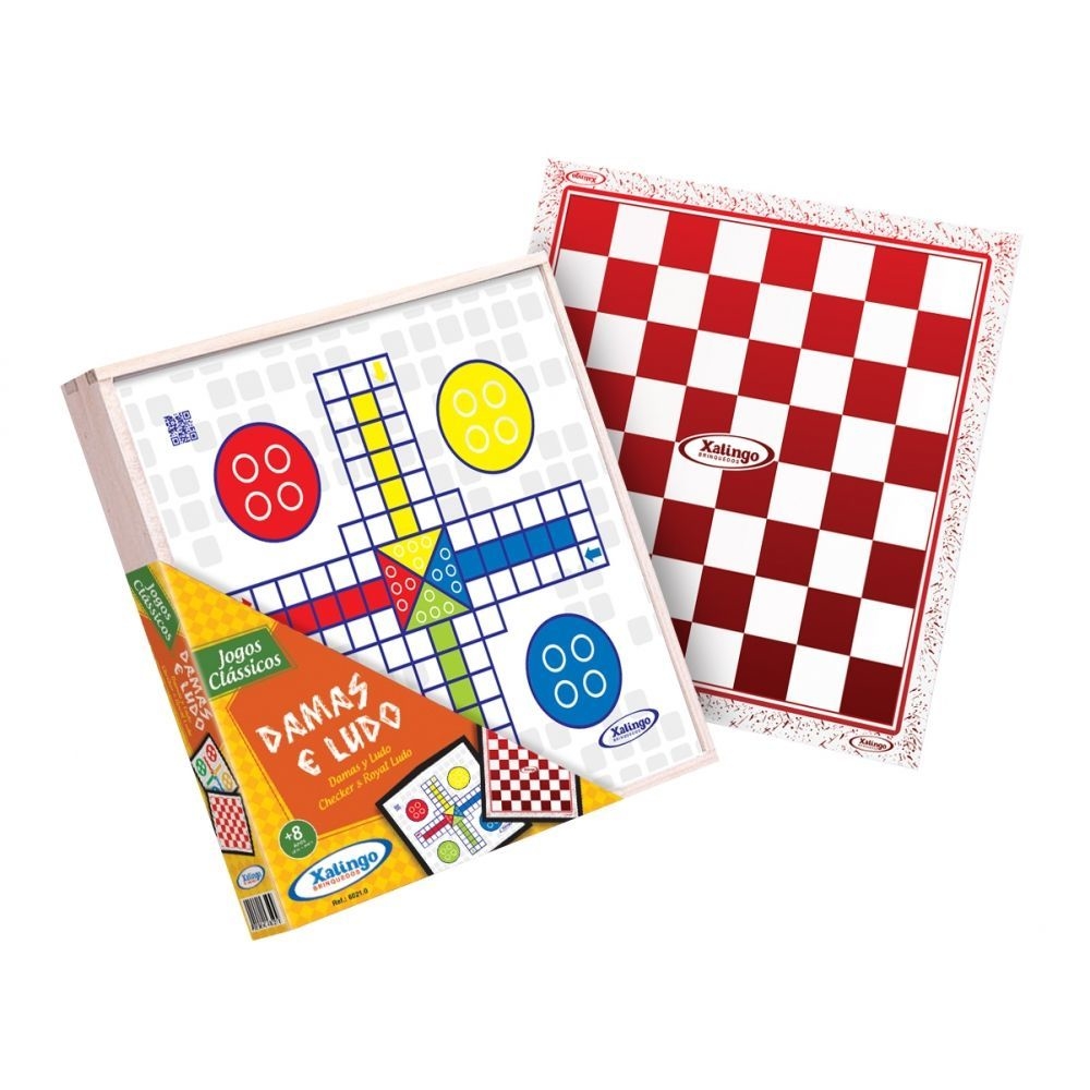 Linha de Jogos Tradicionais Damas e Ludo - 6550.9 - Xalingo - Dorémi  Brinquedos