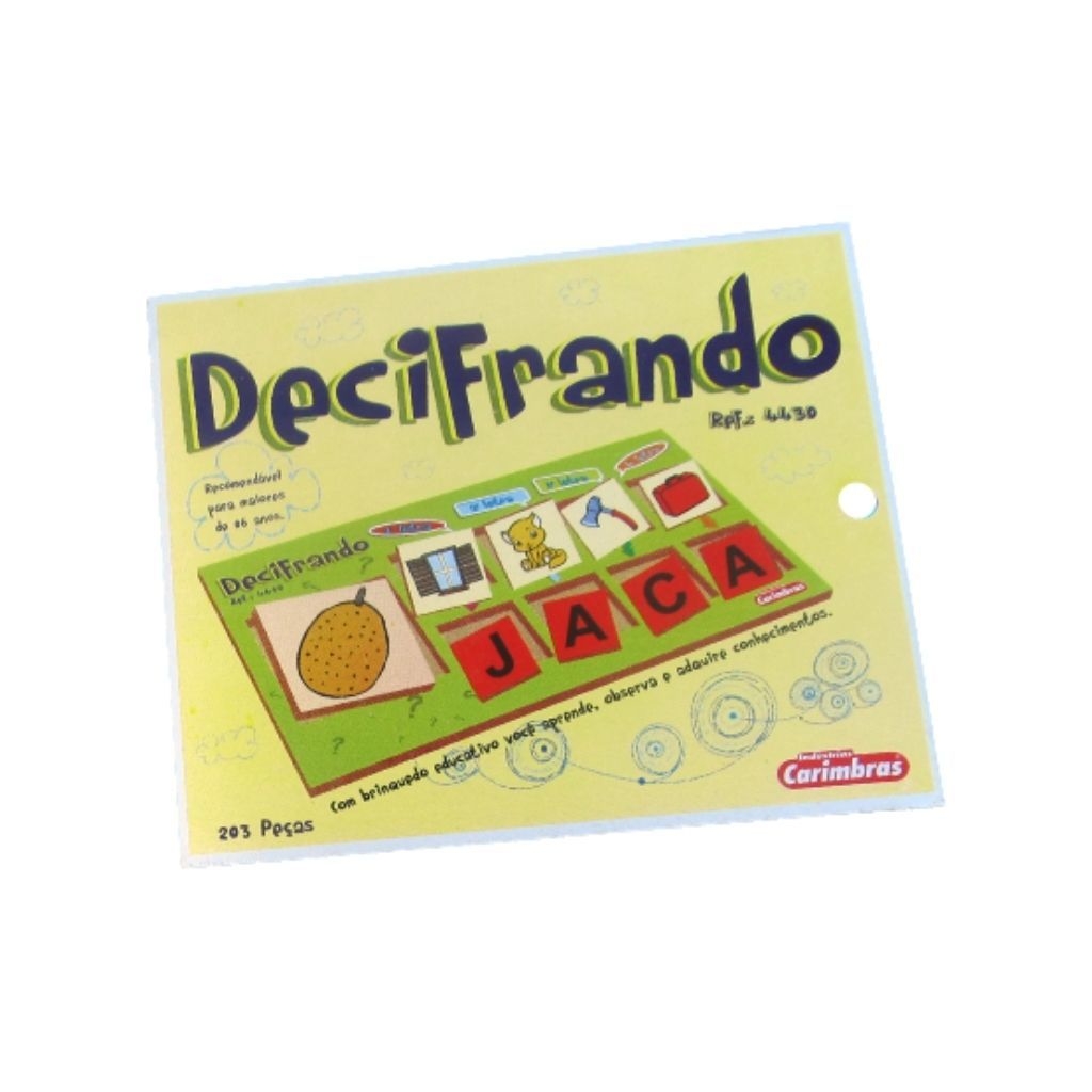 Decifrando - Jogo Educativo para Alfabetização em Madeira