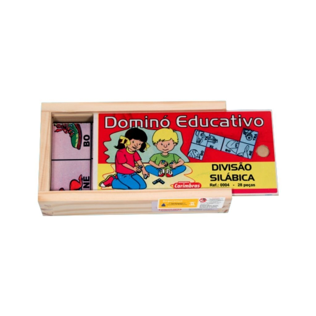 Jogo Educativo Didático Infantil Dominó Divisão das Sílabas Carimbras