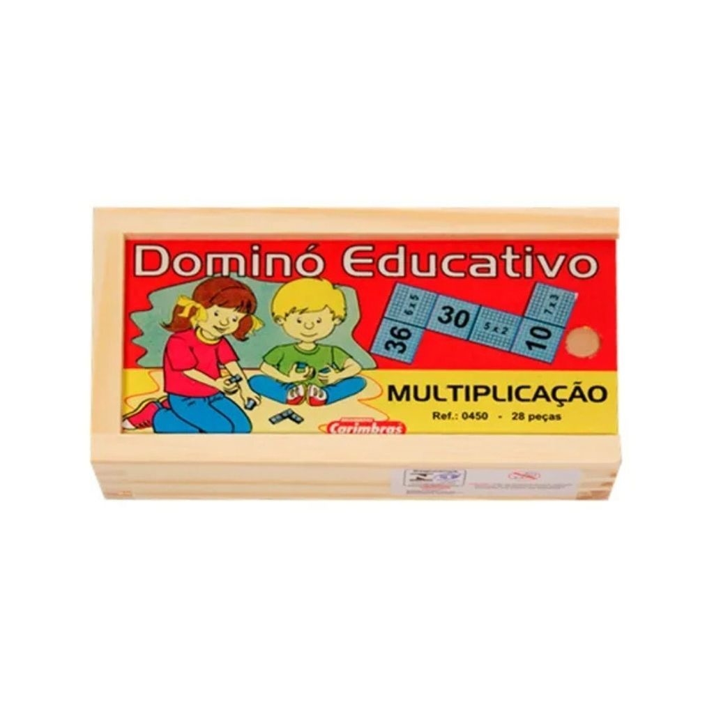 Jogo Educativo de Matematica Dominó da Multiplicação 28 Pçs