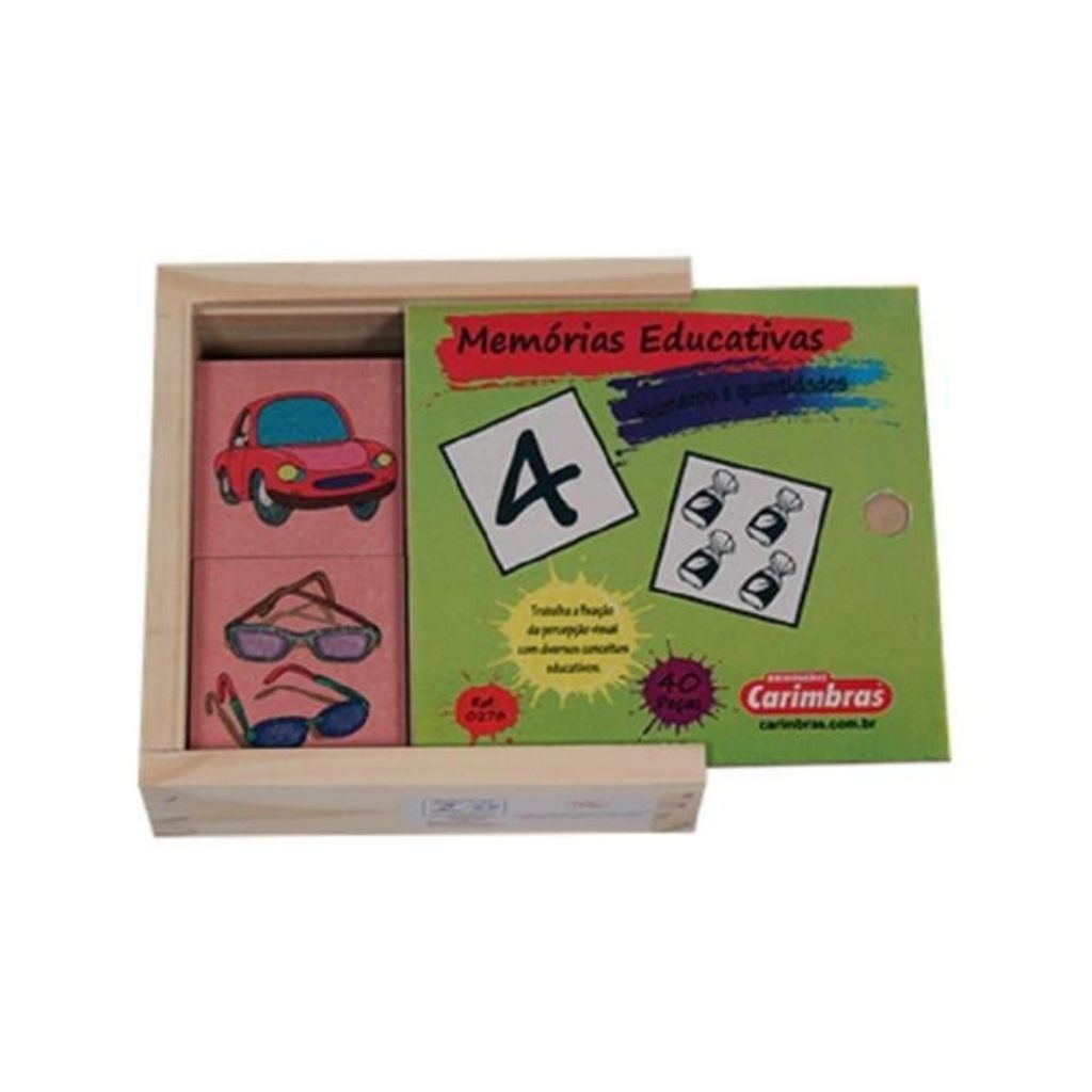 Brinquedo Educativo Jogo Pedagógico em Madeira - Numeros - compre