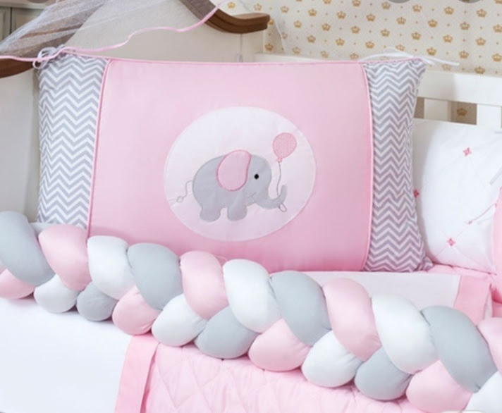 Kit berço elefante rosa Clearance