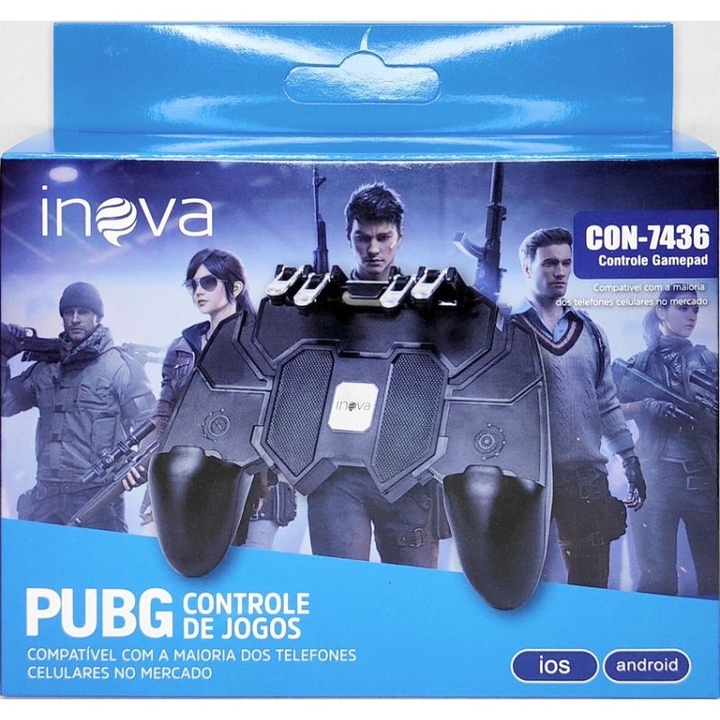 Controle Estilo Vídeo Game Bluetooth Gamepad Para Jogos De Celular PUBG e  Freefire CON-142B - Inova - Chic Outlet - Economize com estilo!