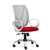 SILLA ALMA APOYABRAZOS BLANCOS Y BASE CROMADA