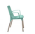 SILLA LOLA CROMADA CON APOYABRAZOS