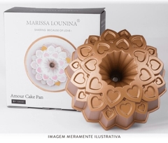 Forma para bolo em Alumínio Marissa Lounina Amour 24 x 10cm Cobre - comprar online