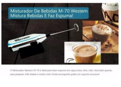 Mini Mixer Misturador De Bebidas Café Cappuccino com base Western