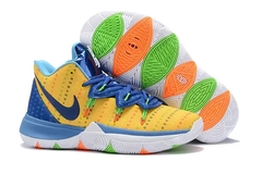 Nike Kyrie 5 – Alphabet – Amarelo e Azul - De Tabela Esportes