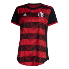 Camisa Flamengo I 22/23 Torcedor Adidas Feminina - Preto e Vermelho
