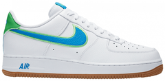 Tênis Nike Air Force 1 Low White Bright Blue Green