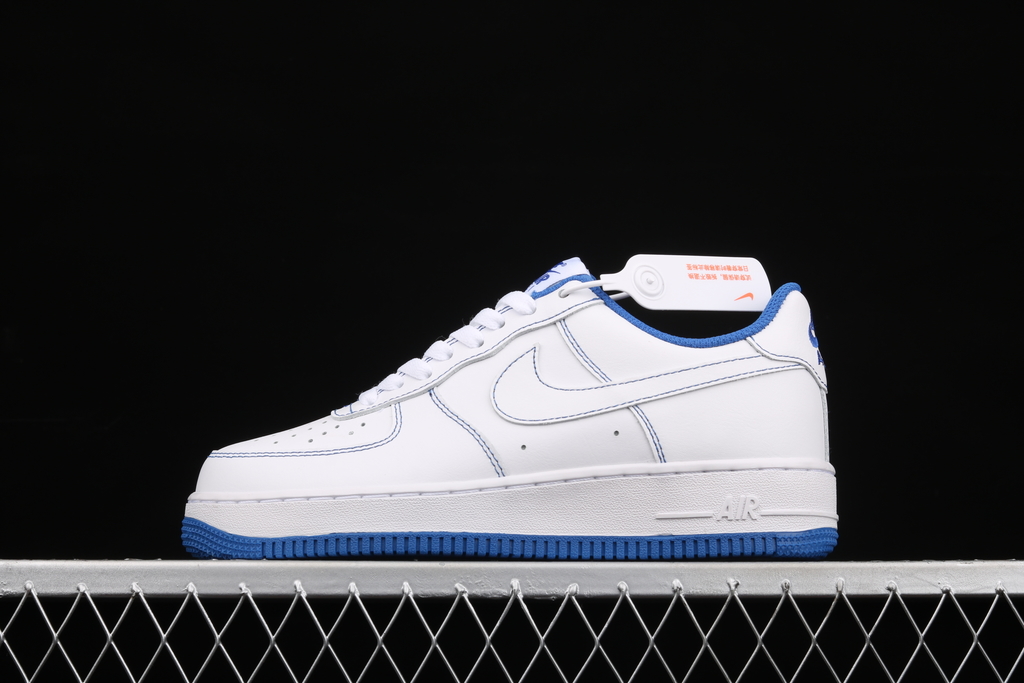 nike air force 1 white game royal stitch