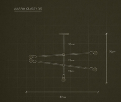 LAMPARA COLGANTE ARAÑA CLASSY - El Faro iluminación