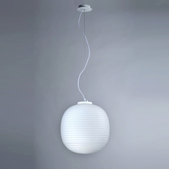 LAMPARA COLGANTE SUN GLOBO DE VIDRIO ACANALADO - comprar online