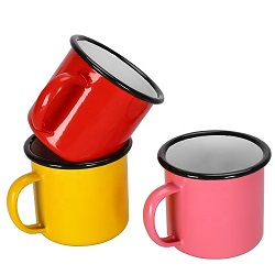 caneca esmaltada de agata