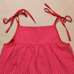 Vestido Sissi Vermelho Poá Branco - comprar online