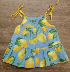 Vestido Sissi Azul Limão Siciliano - comprar online