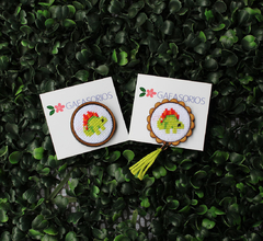 Pin bordado Dinosaurio Verde