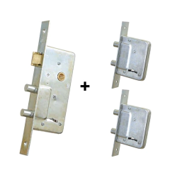 1 CERRADURA DOBLE PERNO VITO 3007 + 2 CERROJOS DOBLE PERNO VITO 2908 HERMANADOS