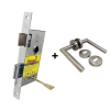 MANIJA RECTA D/B BRONZEN BRZ-1050 + CERRADURA PERNO RECTANGULAR TRABEX 1020