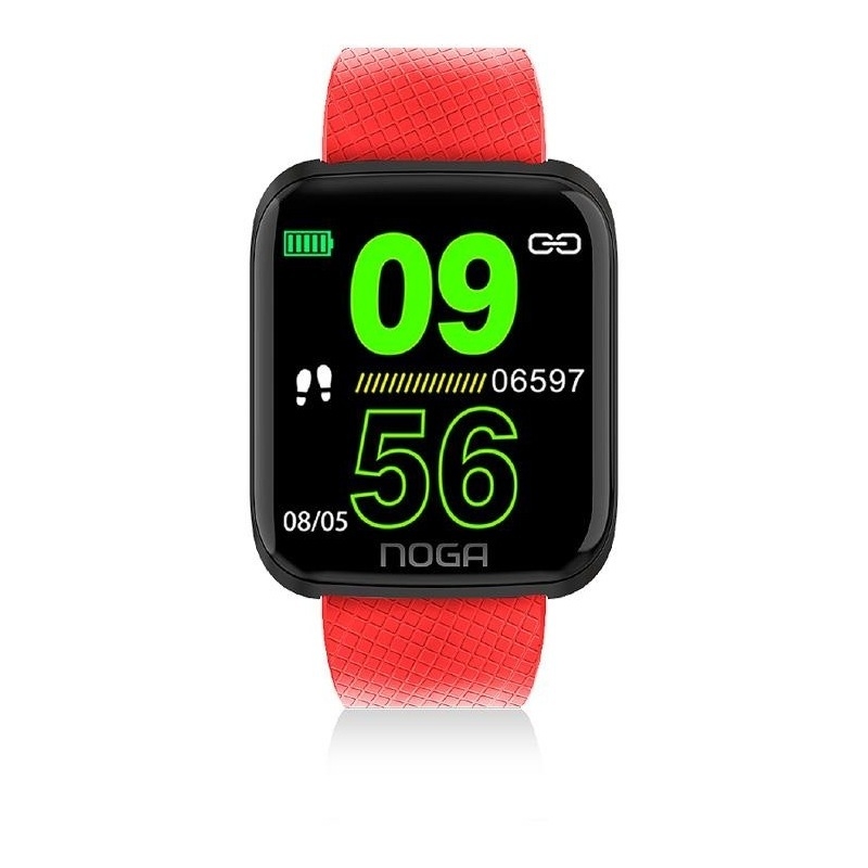 Reloj Noga Smartwatch Inteligente Sw02 Rojo - iTec Shop