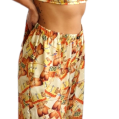 Calça Pantalona Estampada na internet